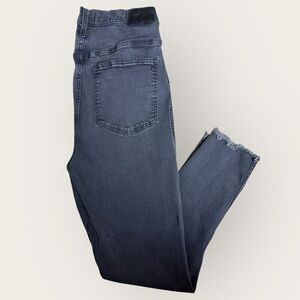 MADEWELL 10” High Rise Skinny Button Fly Raw Hem Faded Black Jeans | Size 32